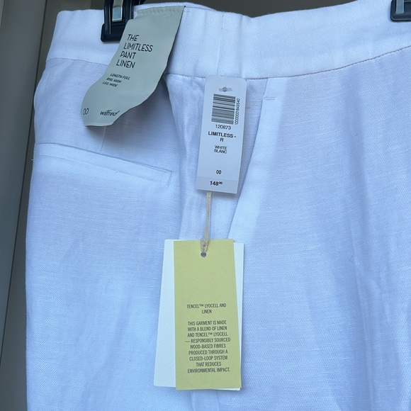 NWT Aritzia Wilfred The Limitless Linen Pant in LIMITED EDITION white, size 00 - Picture 10 of 12